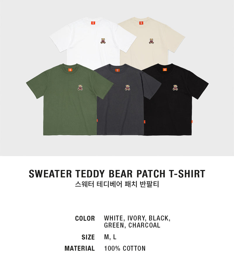 Sweater teddy bear patch T-Shirt