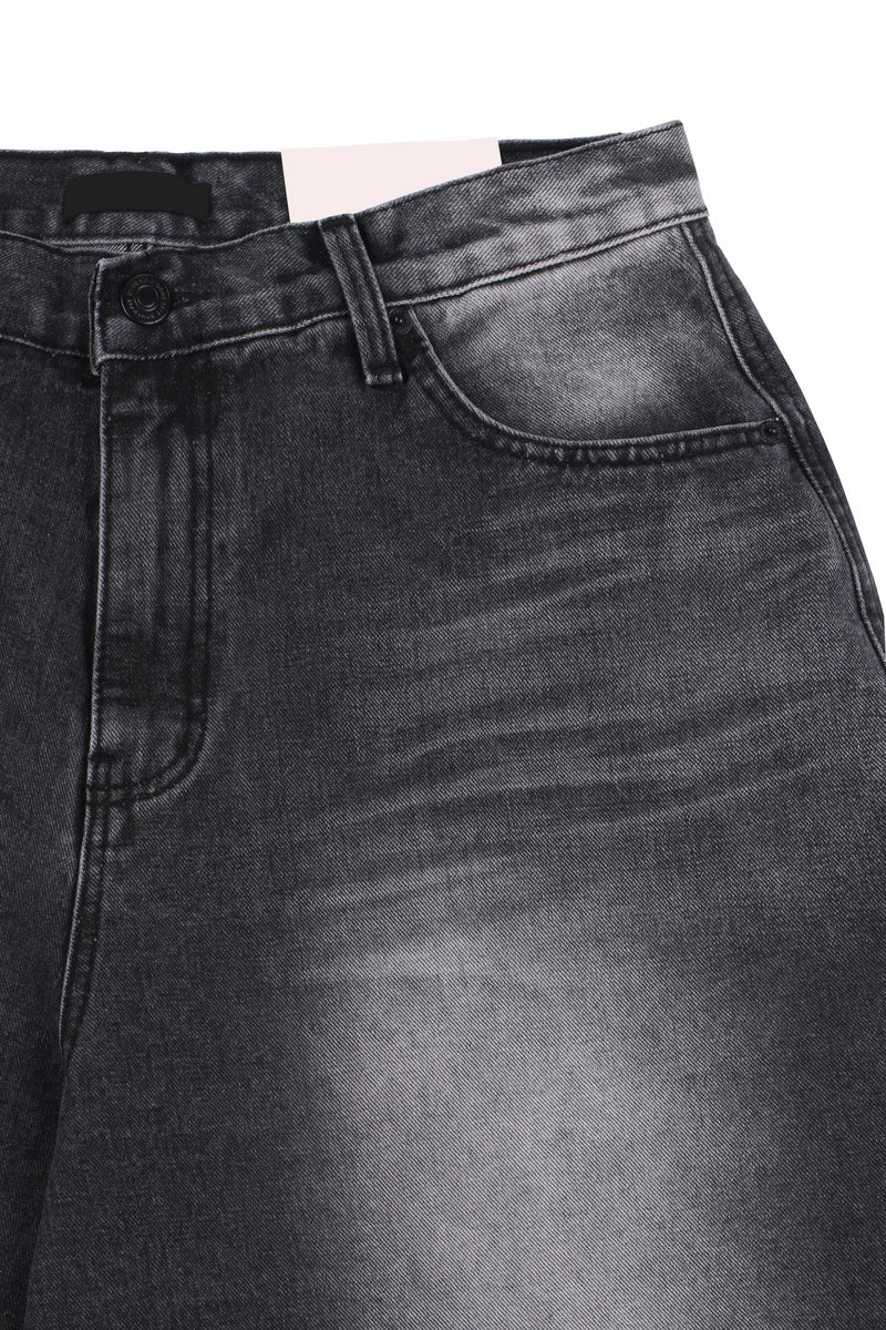 M.Deep Black Half Denim Pants [1color]