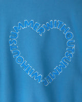 Fleece heart sweat shirt_blue