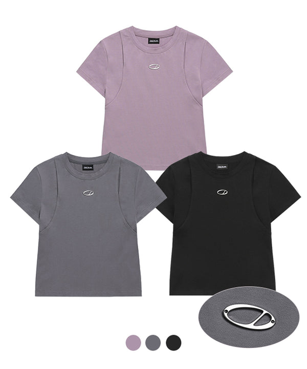 オードシグネチャー カットオフ スリムTシャツ / Odd Signature Cut-off Slim T-Shirt