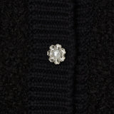 fluffy knit cardigan (black)