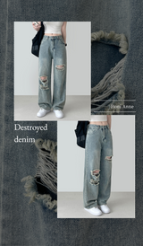 Ocean Destroyed Jeans