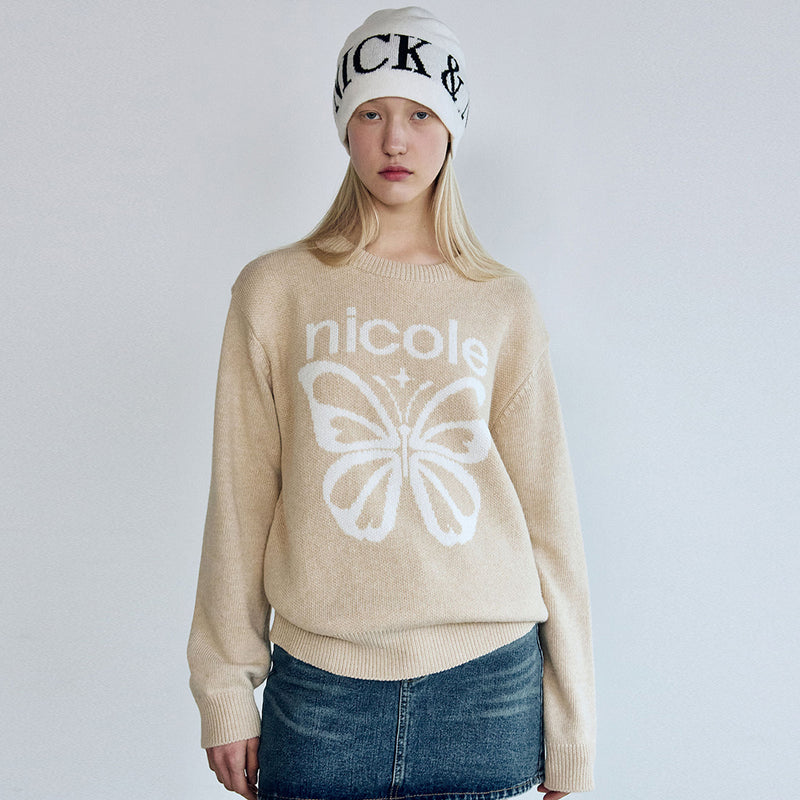 CASHMERE BUTTERFLY BOLD STAR PULLOVER_IVORY