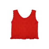 FRILL PUNCHING KNIT VEST (2 COLORS)
