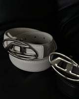 Accentuated Buckle Cowhide Belt