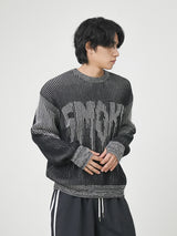 Smoky two-tone knit 3color