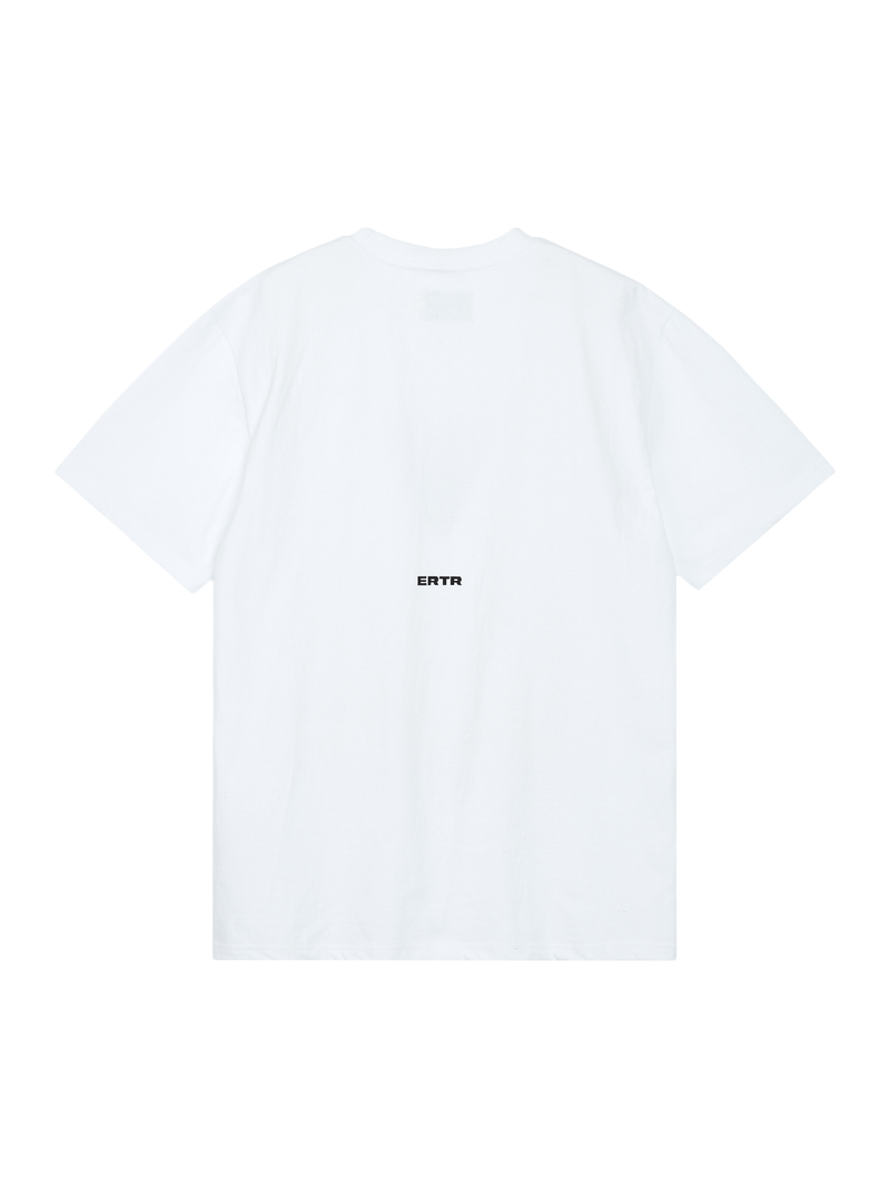 Alien Head 1/2 T-Shirt White