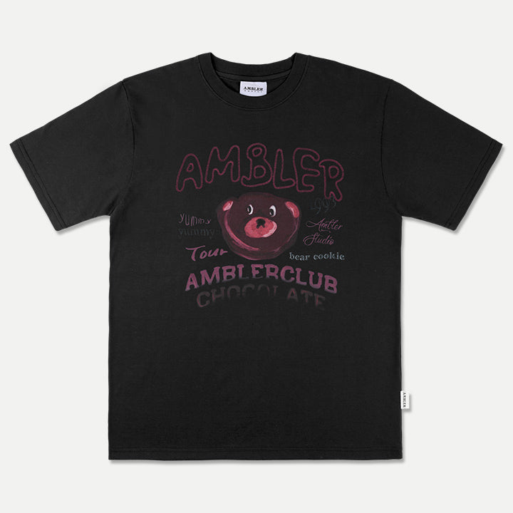 AMBLER 男女共用 Sweet Cookie オーバーフィット 半袖 Tシャツ AS1118