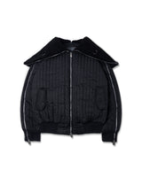 MULTI ZIPPER QUILTED BOMBER JACKET