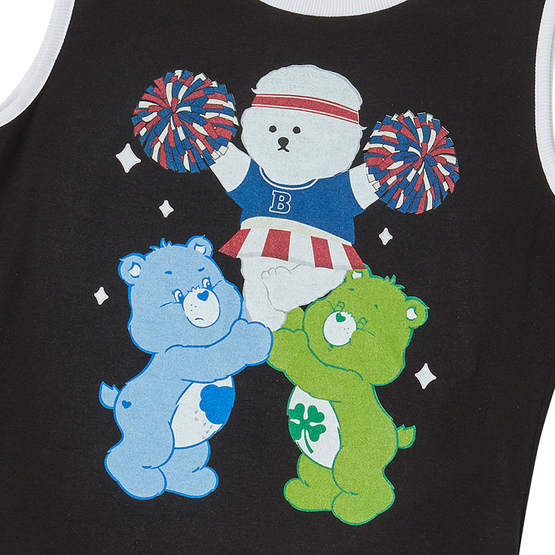 [WOMEN'S EDITION] CHEER UP CARE BEARS BACKLESS STRING DETAIL SLEEVELESS BLACK