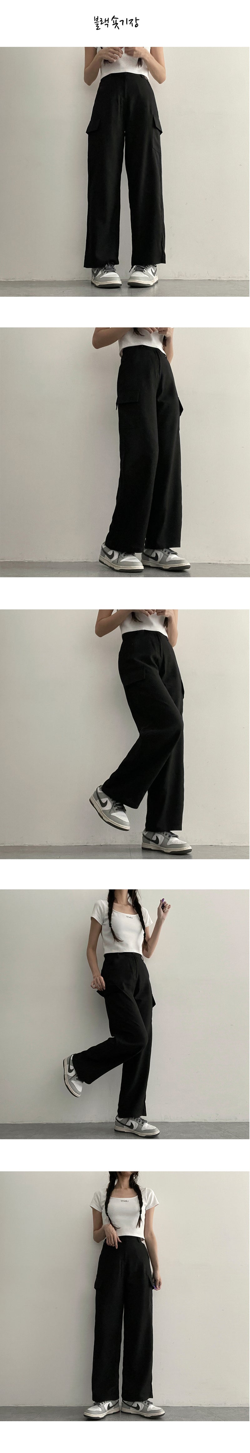 [Short, Basic, Long/S2XL] [Summer Long Pants!] May Back Banded Linen Semi Wide Cotton Cargo Pants