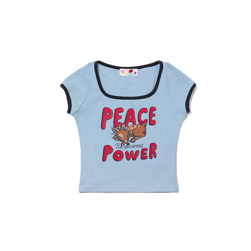 PEACE クロップtシャツ