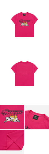 [24SS] The Powerpuff Girls x acmedelavie  logo crop t-shirts PINK