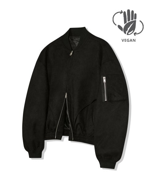 87-STAN027 [Vegan Suede]カーブドレイヤーボンバースエードジャケット