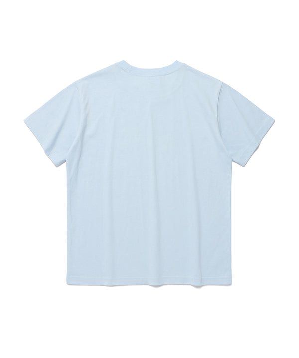 W スペースロゴ半袖Tシャツ BLUE(CV2EMFT519A)