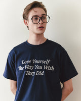 UNIISEX Love Yourself T-shirts [NAVY]
