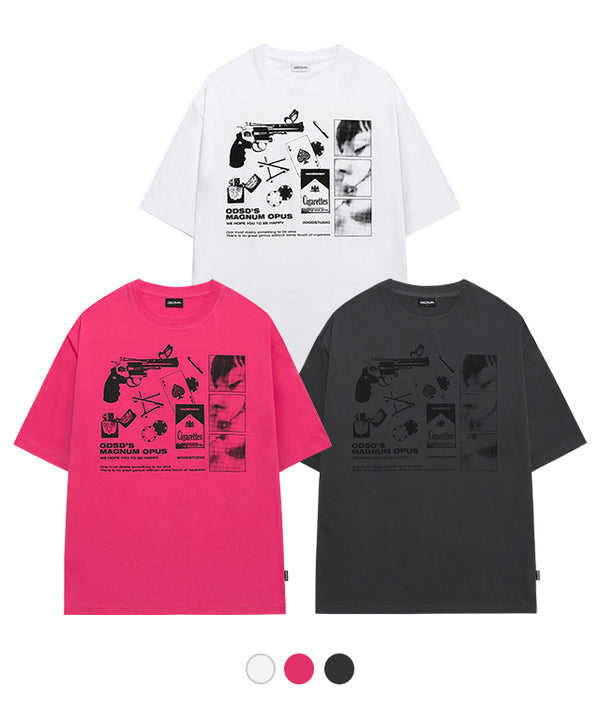 コラージュ グラフィック オーバーフィット Tシャツ / Collage Graphic Oversized Fit T-Shirt