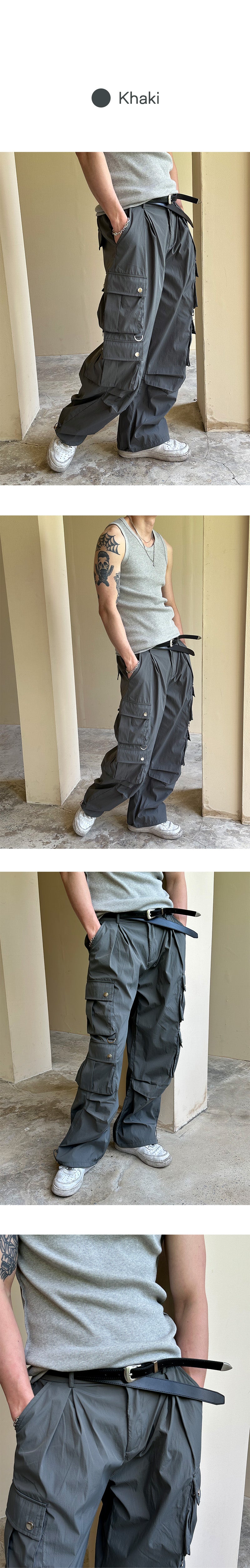 [S/S] Nylon parachute cargo pants(2color)