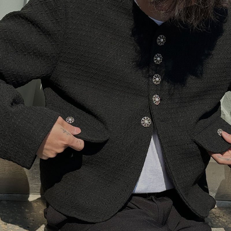 3 TAP CR Crop Tweed Jacket (2color)