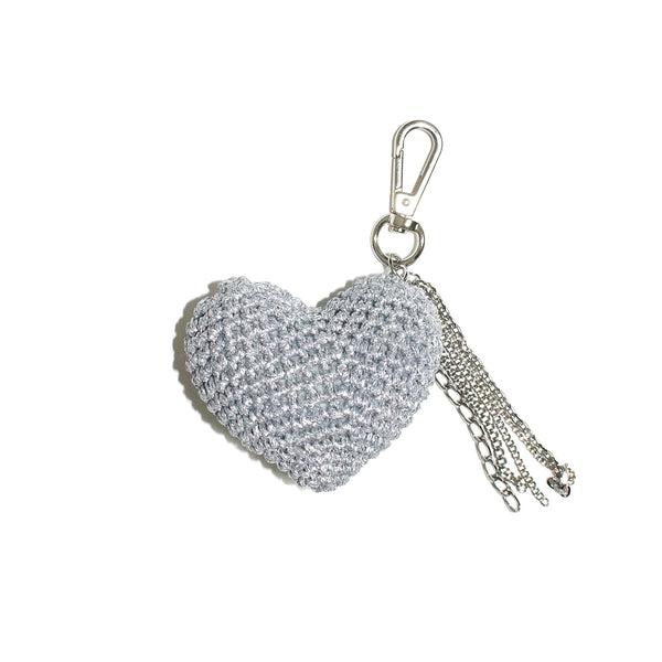 cupid heart keyring (silver)