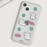 [Gel-hard] Fluffy clover puppy Phone case