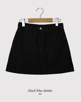 Classic Denim Mini Skirt (2color)