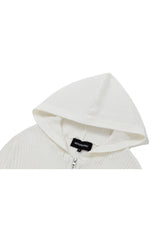 Slim fit hood zip-up - WHITE