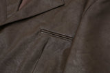 Over Single Leather Jacket (3color)