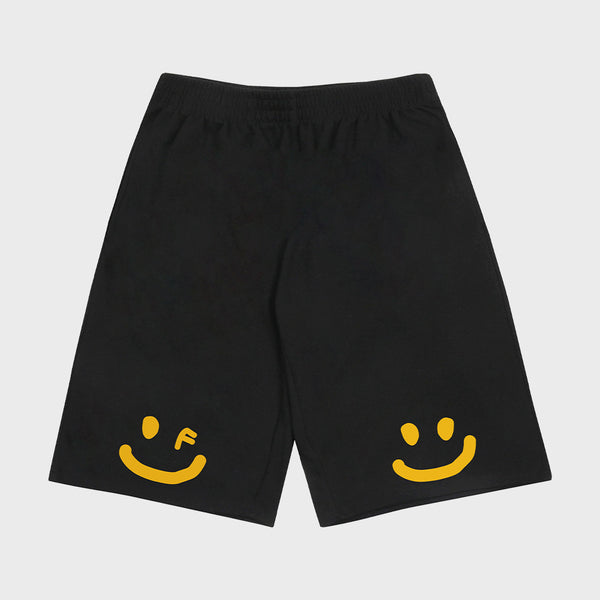 [UNISEX] Back Drawing Smile Bermuda Sweat Shorts