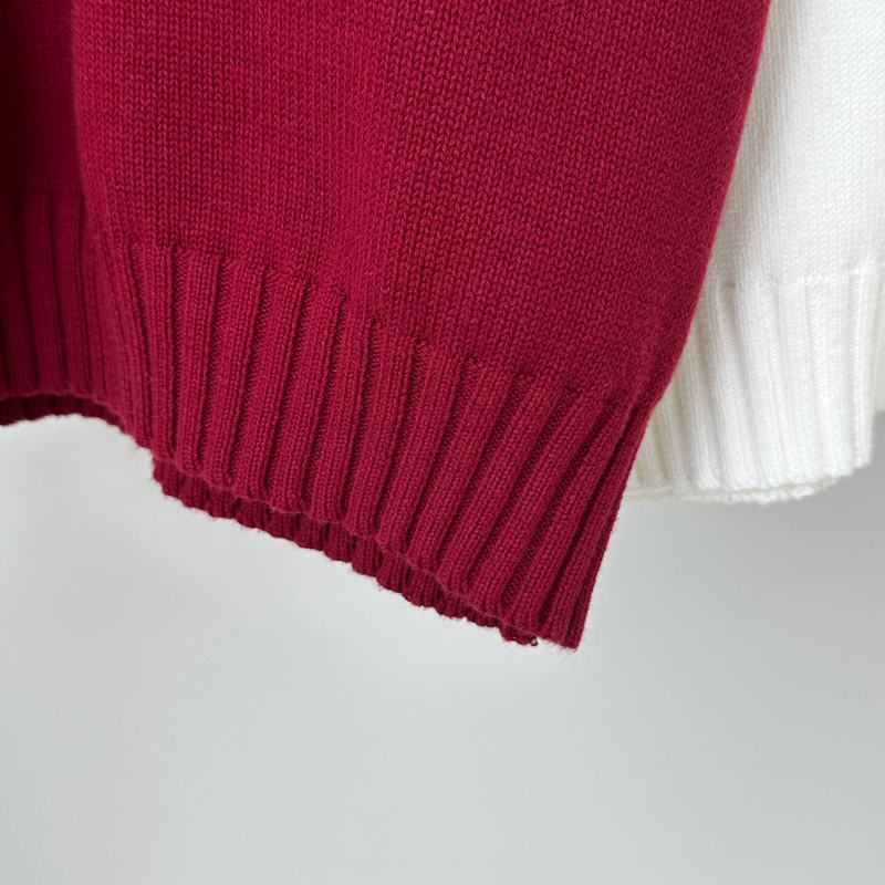 Lock Print Half sleeved knitwear