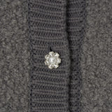 fluffy knit cardigan (gray)