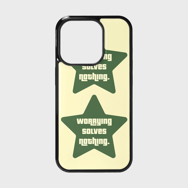 vintage star slogan epoxy bumper case (green)