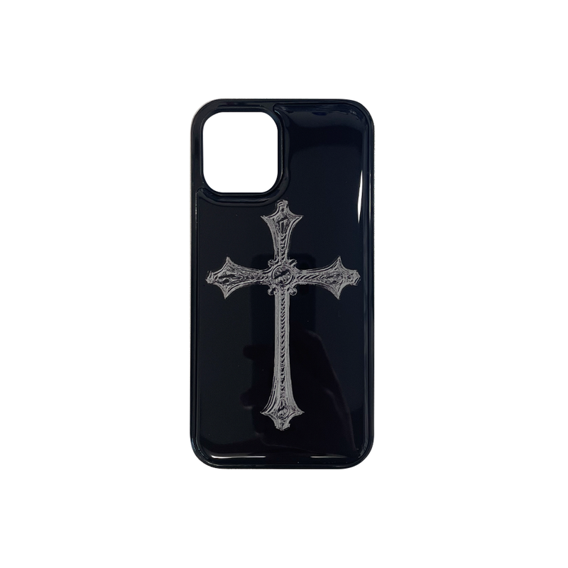 [MADE] cross epoxy phone case (black)