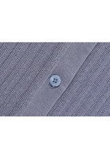 See-through crop knit cardigan - LIGHT BLUE