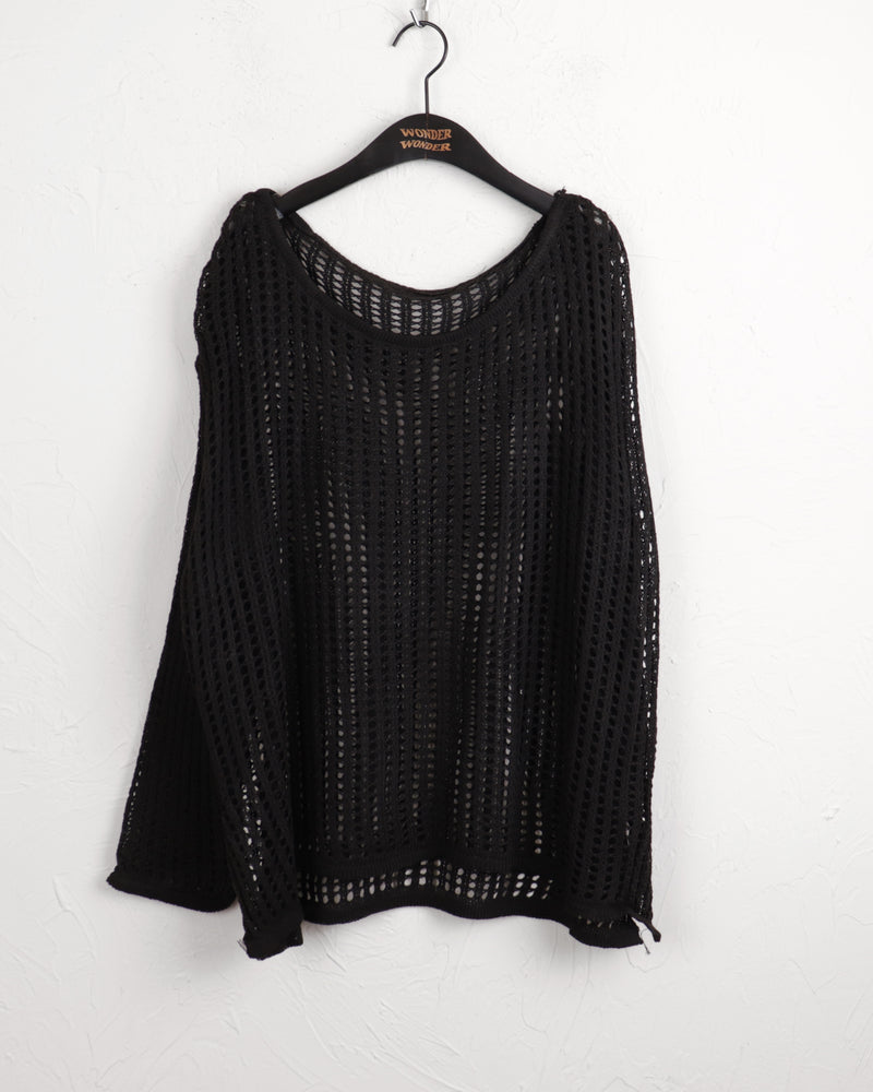 Licking punching net overfit knit