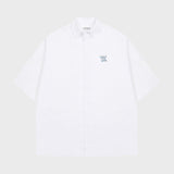 [UNISEX]スモールクラウドビアスマイルオーバーサイズフィット半袖シャツ
