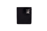 enamel zipper half wallet (cowhide100%) black