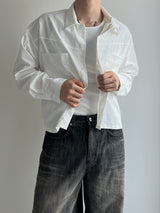 crop cut shirt jacket(2colors)