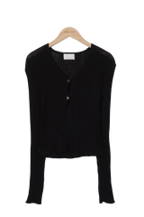 Verbena Summer Linen V-neck V-neck Knit Long-sleeved Cardigan (3 colors)