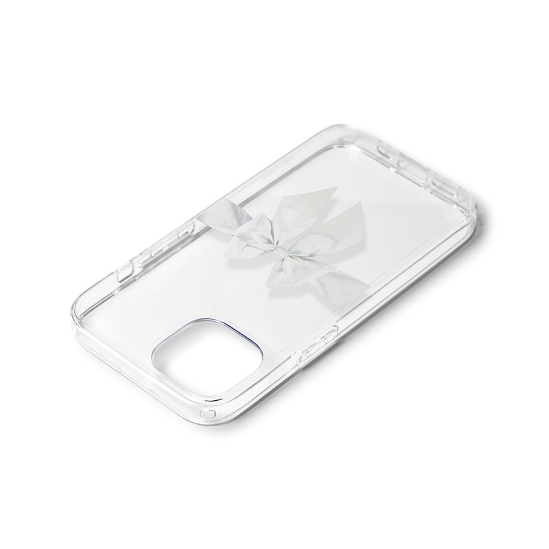 【MADE】White Ribbon Phonecase(Transparent Gel Hard)
