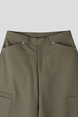 Pocket cotton wide pants