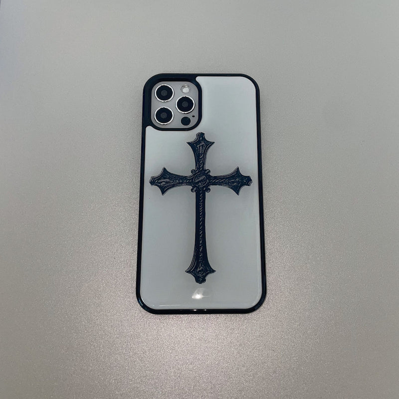 [MADE] cross epoxy phone case (white)