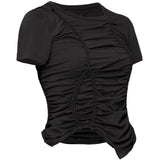 Handmade Twisted T-Shirt (FL-119_Black)