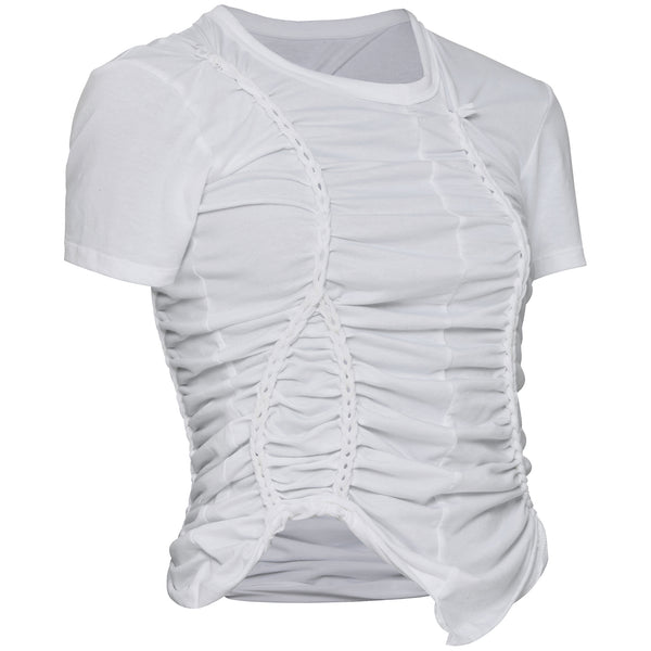Handmade Twisted T-Shirt (FL-119_White)
