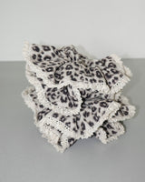 Leopard ruffle scrunchie