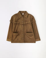 Frill suede jacket