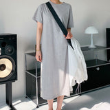 BASIC OVERFIT LONG ONE-PIECE [GRAY]