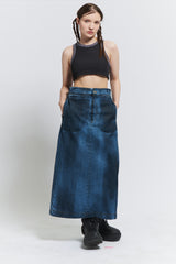 Oil washing skirt (Mid Blue)