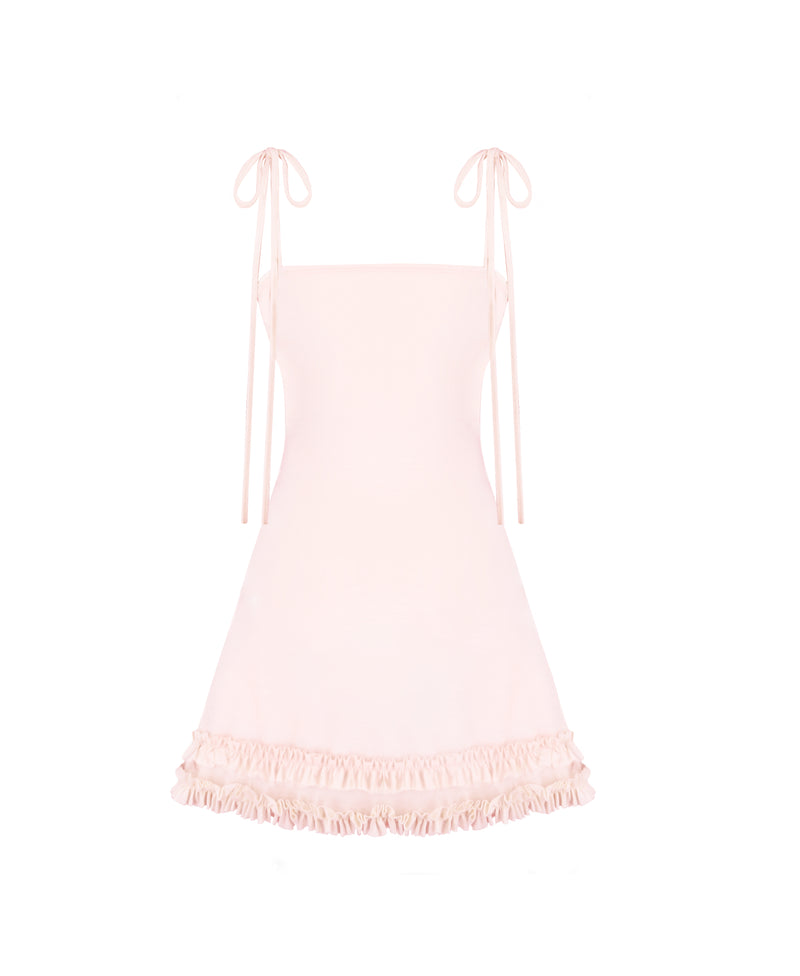 [Made] Cupid ruffle dress / Baby pink