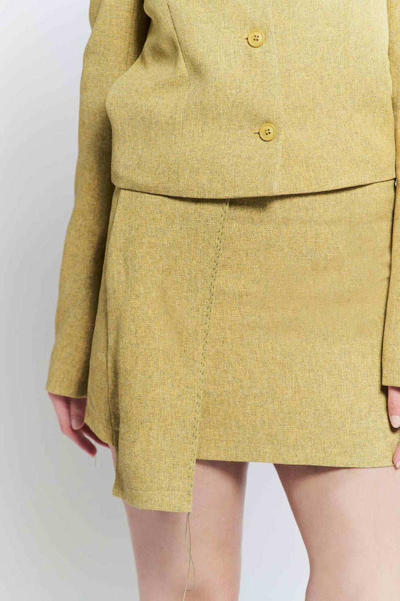 Stitch mini skirt (Yellow)